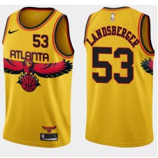 Atlanta Hawks #53 Mark Landsberger Jersey -Yellow 2021-22 City