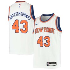 New York Knicks #43 Thanasis Antetokounmpo Jersey -White