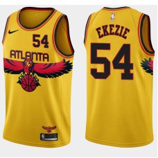 Atlanta Hawks #54 Obinna Ekezie Jersey -Yellow 2021-22 City