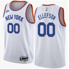 New York Knicks #00 Ray Ellefson Jersey -White Classic