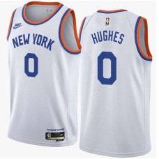 New York Knicks #0 Larry Hughes Jersey -White Classic