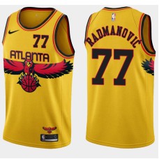 Atlanta Hawks #77 Vladimir Radmanovic Jersey -Yellow 2021-22 City