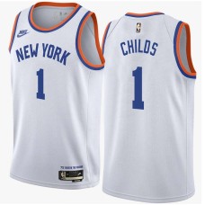 New York Knicks #1 Chris Childs Jersey -White Classic