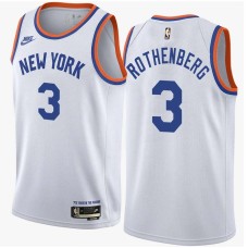 New York Knicks #3 Irv Rothenberg Jersey -White Classic