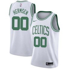 Boston Celtics #00 Kleggie Hermsen Jersey -White