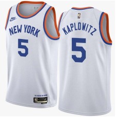 New York Knicks #5 Ralph Kaplowitz Jersey -White Classic