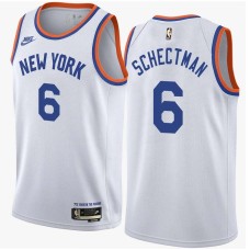 New York Knicks #6 Ossie Schectman Jersey -White Classic