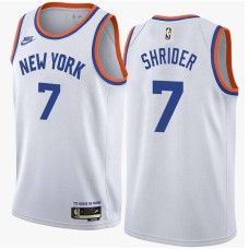 New York Knicks #7 Dick Shrider Jersey -White Classic