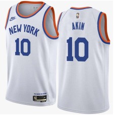 New York Knicks #10 Henry Akin Jersey -White Classic