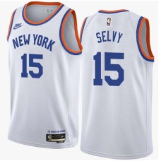 New York Knicks #15 Frank Selvy Jersey -White Classic