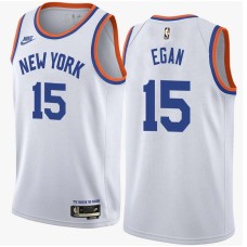 New York Knicks #15 Johnny Egan Jersey -White Classic