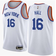 New York Knicks #16 Tyler Hall Jersey -White Classic