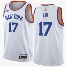 New York Knicks #17 Jeremy Lin Jersey -White Classic