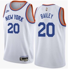 New York Knicks #20 James Bailey Jersey -White Classic