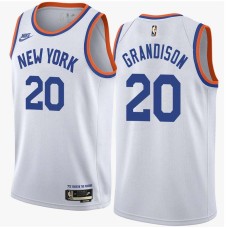 New York Knicks #20 Ron Grandison Jersey -White Classic