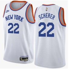 New York Knicks #22 Herb Scherer Jersey -White Classic