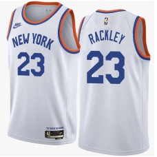 New York Knicks #23 Luther Rackley Jersey -White Classic