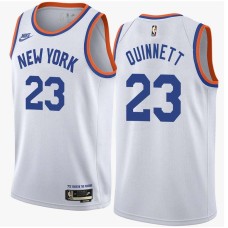 New York Knicks #23 Brian Quinnett Jersey -White Classic