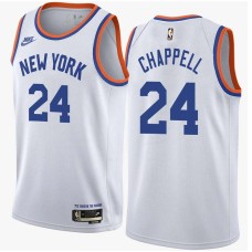 New York Knicks #24 Len Chappell Jersey -White Classic