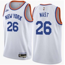 New York Knicks #26 Eddie Mast Jersey -White Classic