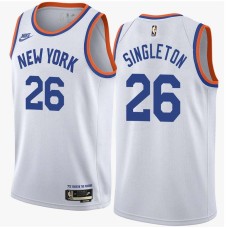 New York Knicks #26 McKinley Singleton Jersey -White Classic