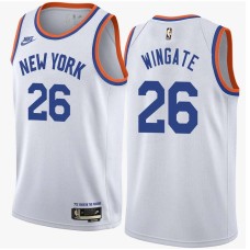 New York Knicks #26 David Wingate Jersey -White Classic