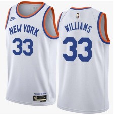 New York Knicks #33 Sly Williams Jersey -White Classic