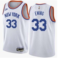 New York Knicks #33 Patrick Ewing Jersey -White Classic