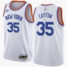 New York Knicks #35 Mo Layton Jersey -White Classic