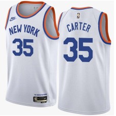 New York Knicks #35 Reggie Carter Jersey -White Classic