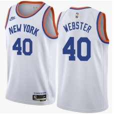 New York Knicks #40 Marvin Webster Jersey -White Classic