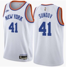 New York Knicks #41 Bruno Sundov Jersey -White Classic