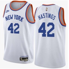 New York Knicks #42 Scott Hastings Jersey -White Classic