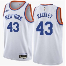 New York Knicks #43 Luther Rackley Jersey -White Classic