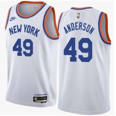 New York Knicks #49 Shandon Anderson Jersey -White Classic