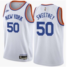 New York Knicks #50 Mike Sweetney Jersey -White Classic