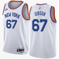 New York Knicks #67 Taj Gibson Jersey -White Classic