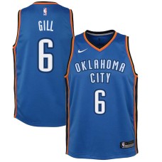 Oklahoma City Thunder #6 Eddie Gill Jersey -Blue