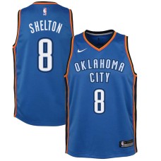 Oklahoma City Thunder #8 Lonnie Shelton Jersey -Blue