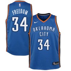 Oklahoma City Thunder #34 Enes Freedom Jersey -Blue