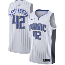 Orlando Magic #42 Larry Krystkowiak Jersey -White