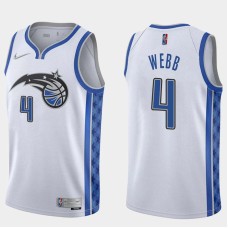 Orlando Magic #4 Spud Webb Jersey -White Earned