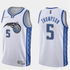 Orlando Magic #5 Stephen Thompson Jersey -White Earned