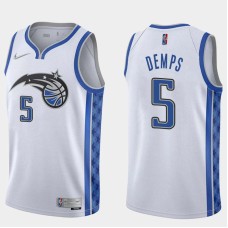 Orlando Magic #5 Dell Demps Jersey -White Earned