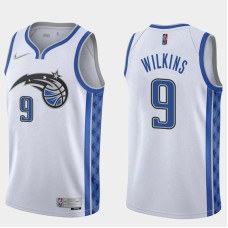 Orlando Magic #9 Gerald Wilkins Jersey -White Earned