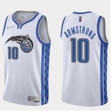 Orlando Magic #10 Darrell Armstrong Jersey -White Earned