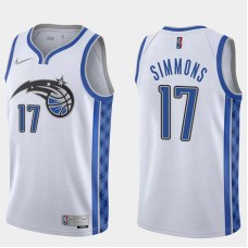 Orlando Magic #17 Jonathon Simmons Jersey -White Earned