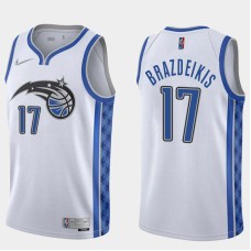 Orlando Magic #17 Ignas Brazdeikis Jersey -White Earned