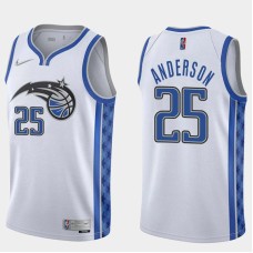 Orlando Magic #25 Nick Anderson Jersey -White Earned