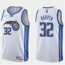 Orlando Magic #32 Justin Harper Jersey -White Earned